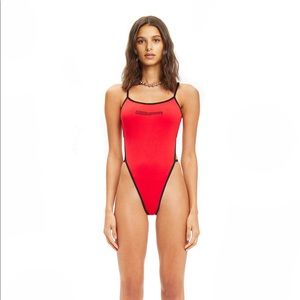 I.AM.GIA red virgo bodysuit